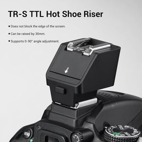 موسع رفع الحذاء الساخن Godox TR-F TTL لـ Fuji، دعامة فلاش قابلة للتعديل 90 درجة لـ Godox iT30Pro iT20 iT22 IM20 IM22 IM30، يتيح الإضاءة المباشرة والارتداد للفلاش المدمج in Saudi Arabia