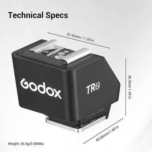 Godox TR-N TTL Flash Shoe Extension Bracket for Nikon, Universal Mount for Godox iT30Pro iT20 iT22 IM20 IM22 IM30 with 0-90° Tilt, Solve Harsh Light for Under 300g Mini Flash in Saudi Arabia