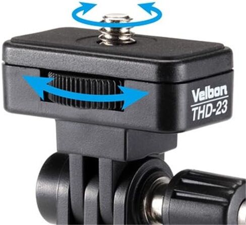 Velbon 383624 THD-23 1-Way Head Small, 0.9 inch (24 mm) Bottom Diameter Tilt, Plastic in Saudi Arabia
