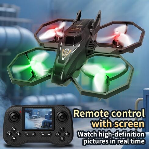 D79Pro FPV Drone with Screen Controller, Crossing drones, Altitude Hold, One Key Take Off/Landing, Active Obstacle Avoidance,360 Degree Flip, Two-batteries. (Black-2 batteries) in Saudi Arabia