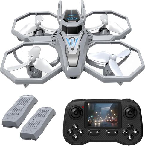 D79Pro FPV Drone with Screen Controller, Crossing drones, Altitude Hold, One Key Take Off/Landing, Active Obstacle Avoidance,360 Degree Flip, Two-batteries. (Black-2 batteries) in Saudi Arabia
