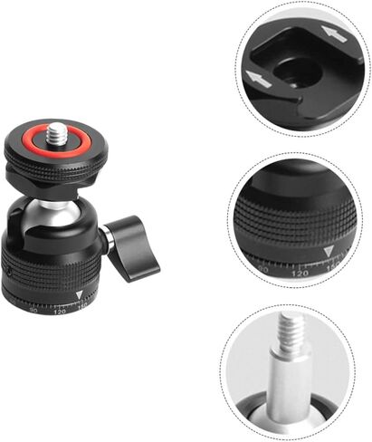 Swivel Ball Head Tripod Accessory Portable Mini Spherical Head for Camera Fill Light Mount for Photography Enthusiasts in Saudi Arabia