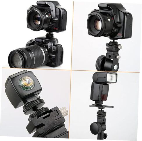 DOITOOL 4 PCS Hot Shoe Mount Adapter with Dual Nuts for DSLR Camera Rig Tripod Screw Adapter Compatible with Flash Microphone Monitor LED Light Easy Hand Installation in Saudi Arabia