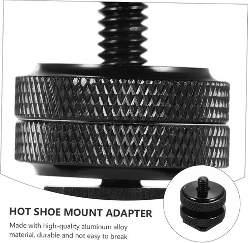 DOITOOL 4 PCS Hot Shoe Mount Adapter with Dual Nuts for DSLR Camera Rig Tripod Screw Adapter Compatible with Flash Microphone Monitor LED Light Easy Hand Installation in Saudi Arabia
