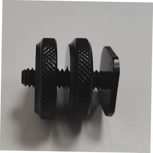 DOITOOL 4 PCS Hot Shoe Mount Adapter with Dual Nuts for DSLR Camera Rig Tripod Screw Adapter Compatible with Flash Microphone Monitor LED Light Easy Hand Installation in Saudi Arabia