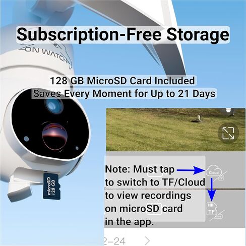 24/7 Recording Solar Floodlight Security Camera Wireless Outdoor, Motion-Activated Alert/2000LM Floodlight/105dB Siren, WiFi, 2K, HD Live View/Talk, 360° Pan & Tilt, Free Local 128GB Storage in Saudi Arabia