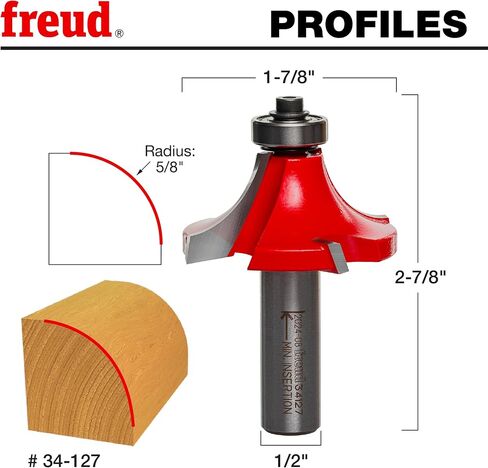 Freud 34-127: 5/8" Radius Rounding Over Bit with 1/2" Shank in Saudi Arabia