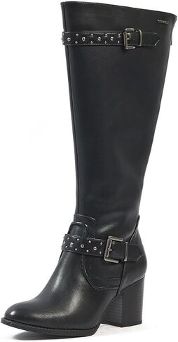 CHRYSTEL Model – Women's Tall Boots Wide Calf Vario XL/2XL – Double Removable Insole, 7 cm Heel – YKK Zip Closure – Elegant and Comfortable Style for City and Outings in Saudi Arabia
