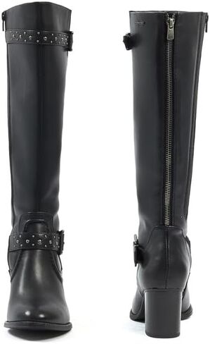 CHRYSTEL Model – Women's Tall Boots Wide Calf Vario XL/2XL – Double Removable Insole, 7 cm Heel – YKK Zip Closure – Elegant and Comfortable Style for City and Outings in Saudi Arabia