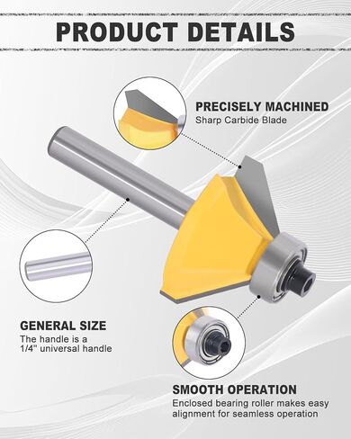 100 Pieces Router Bit Set, Router Bits 1/4 Inch Shank with Aluminum Storage Case Tungsten Carbide Router Bits Kit for Professional Woodworking in Kuwait