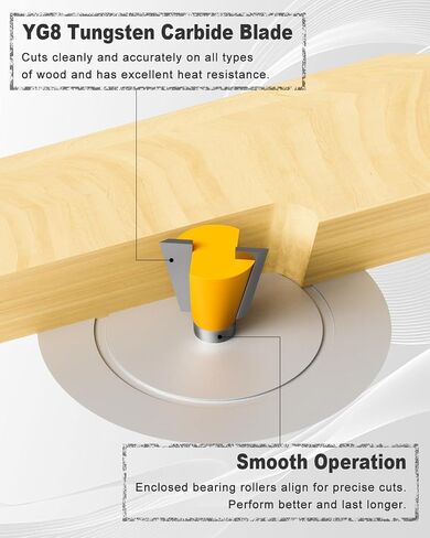 100 Pieces Router Bit Set, Router Bits 1/4 Inch Shank with Aluminum Storage Case Tungsten Carbide Router Bits Kit for Professional Woodworking in Kuwait