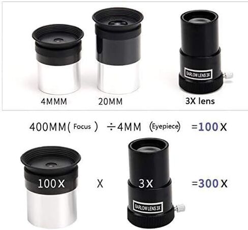 Telescope for Adults, Astronomic Telescope 420/60mm Professional 300X Reflector Monocular telescopes with Tripod 2 Eyepieces and Finder Scope for Sky Star Gazing Binoculars in Saudi Arabia