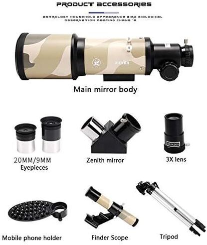 Telescope for Adults, Astronomic Telescope 420/60mm Professional 300X Reflector Monocular telescopes with Tripod 2 Eyepieces and Finder Scope for Sky Star Gazing Binoculars in Saudi Arabia