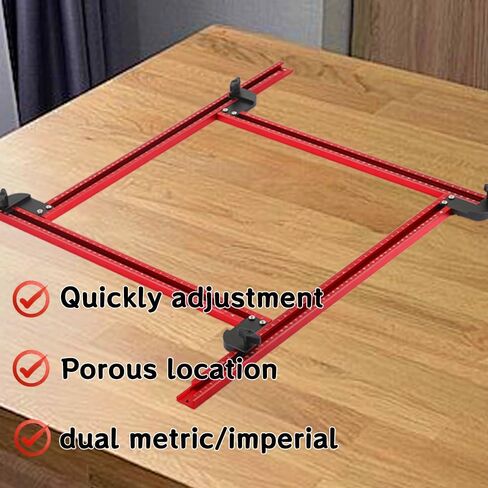 Juice Groove Router Jig for Cutting Board Working Area 23.6 x 23.6 inch Adjustable Router Jigs and Templates for Cutting Board with Metric/Imperial Scales, Router Guides for Woodworking in Saudi Arabia