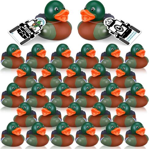 30 Pcs Mallard Rubber Ducks Bulk - 2 in Mallard Floating Bath Duck with Party Cards Adorable Party Favors for Pool Bath, Ducky Birthday Gift & Nature Birds Lovers Hunting Decoration in Saudi Arabia