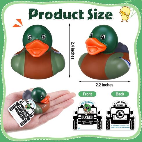 30 Pcs Mallard Rubber Ducks Bulk - 2 in Mallard Floating Bath Duck with Party Cards Adorable Party Favors for Pool Bath, Ducky Birthday Gift & Nature Birds Lovers Hunting Decoration in Saudi Arabia