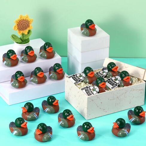 30 Pcs Mallard Rubber Ducks Bulk - 2 in Mallard Floating Bath Duck with Party Cards Adorable Party Favors for Pool Bath, Ducky Birthday Gift & Nature Birds Lovers Hunting Decoration in Saudi Arabia