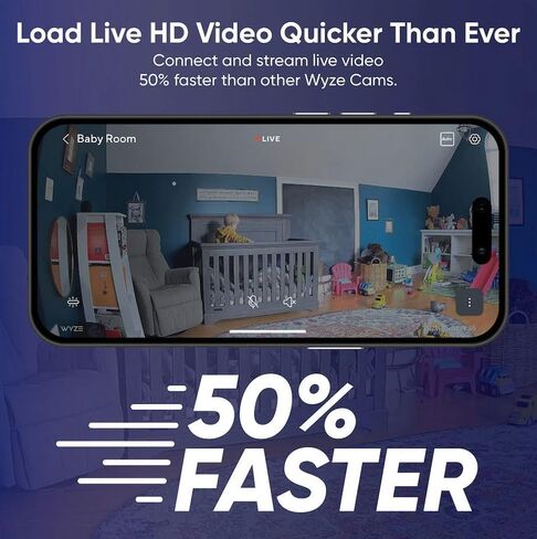 كاميرا مراقبة منزلية ذكية WYZE Cam OG داخلية/خارجية 1080 بكسل واي فاي مع رؤية ليلية ملونة، أضواء كاشفة مدمجة، كشف الحركة، صوت ثنائي الاتجاه، متوافق مع Alexa & Google Assistant، أسود (متجدد) in Kuwait