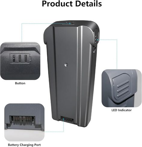 بطارية بديلة من GOXX لمكنسة Bissell PowerClean FurGuard 280 واط ومكنسة PowerClean FurFinder 200 واط، موديل 4141/4143، رمادي in Kuwait