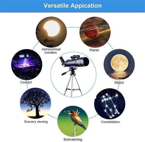 Monoculars for Adults High Power, Astronomical Telescope 70mm Refractor Telescope Moon Watching for Kids Adults Astronomy Beginners 16X 67X Lens with Finder Scope Binoculars in Saudi Arabia
