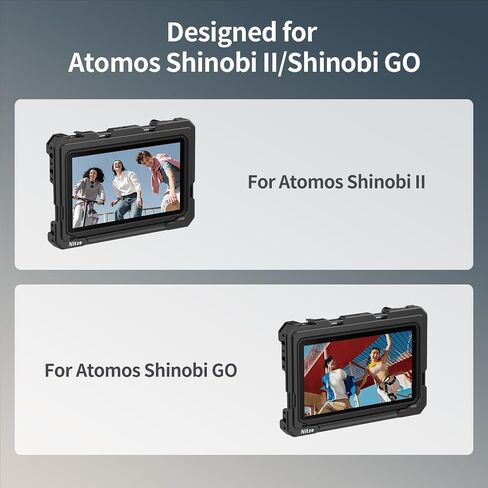 Nitze Cage for Atomos Shinobi II/Shinobi GO Monitor, with Built-in Cold Shoe and NATO Rail - JT-A07A in Saudi Arabia