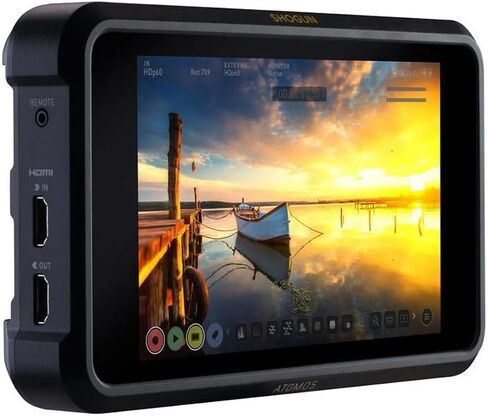 شاشة Atomos Shogun مقاس 7.2 بوصة HDR Pro/شاشة سينما/مسجل/محول مع مجموعة طاقة عالمية (عنصران) in Kuwait