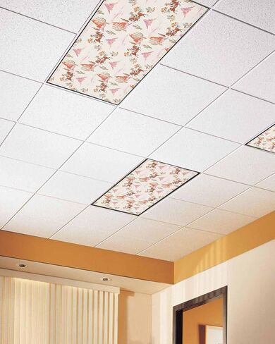 Fluorescent Light Covers for Drop Ceiling Retro Western Cowboy Desert Magnetic Light Filters, Classic Horse Cactus Ceiling Shade Filters for Home Classroom Office,2x4 ft,4Packs in Saudi Arabia