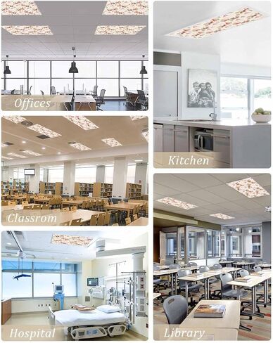 Fluorescent Light Covers for Drop Ceiling Retro Western Cowboy Desert Magnetic Light Filters, Classic Horse Cactus Ceiling Shade Filters for Home Classroom Office,2x4 ft,4Packs in Saudi Arabia