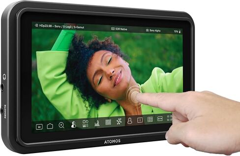 شاشة Atomos Shinobi II HDMI 4K مع شاشة لمس HDR وبطارية 5200 مللي أمبير في الساعة in Saudi Arabia