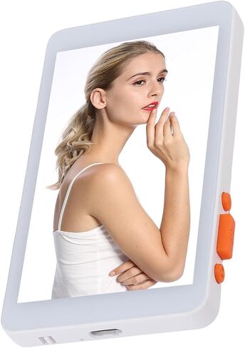Vlog Selfie Monitor Screen, 4.02 inch Mirror Display w 180° Flip 3 Level Brightness, Magnetic Selfie Screen with Bluetooth Remote for Vlog Live Streaming TikTok (Black) in Saudi Arabia
