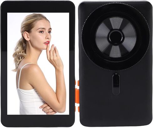 Vlog Selfie Monitor Screen, 4.02 inch Mirror Display w 180° Flip 3 Level Brightness, Magnetic Selfie Screen with Bluetooth Remote for Vlog Live Streaming TikTok (Black) in Saudi Arabia