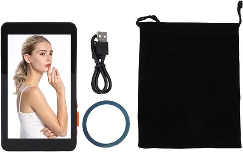 Vlog Selfie Monitor Screen, 4.02 inch Mirror Display w 180° Flip 3 Level Brightness, Magnetic Selfie Screen with Bluetooth Remote for Vlog Live Streaming TikTok (Black) in Saudi Arabia