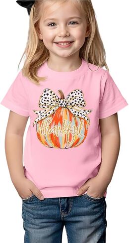 Toddler Pumpkin Halloween Tshirt Baby Boy Girl Gold Glitter Pumpkin Tee Short Sleeve Spooky Season Top Kids in Saudi Arabia