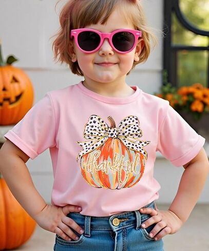 Toddler Pumpkin Halloween Tshirt Baby Boy Girl Gold Glitter Pumpkin Tee Short Sleeve Spooky Season Top Kids in Saudi Arabia