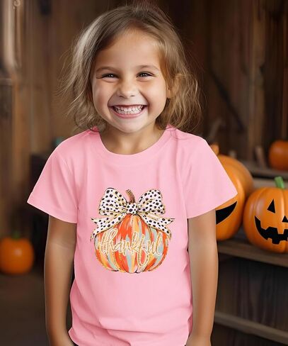 Toddler Pumpkin Halloween Tshirt Baby Boy Girl Gold Glitter Pumpkin Tee Short Sleeve Spooky Season Top Kids in Saudi Arabia