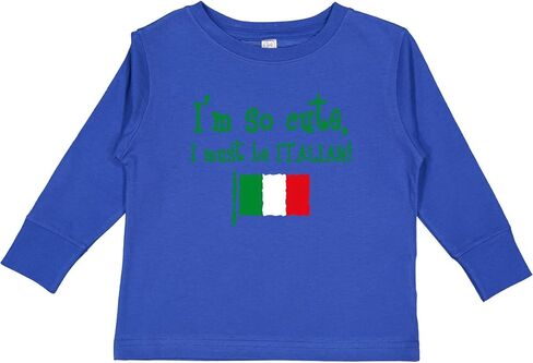 تي شيرت Inktastic So Cute Italian للأطفال الصغار بأكمام طويلة in Kuwait