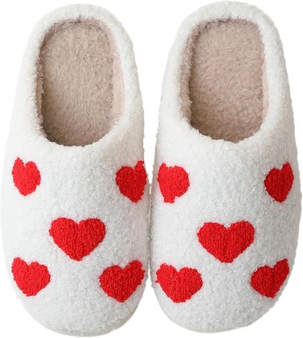 Comfy Slippers For Women Men，Ladies Retro Memory Foam Cute Cartoon Plush Fluffy Warm Bedroom Slippers,indoor Outdoor House Shoes in Saudi Arabia