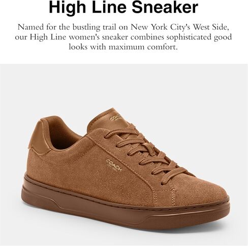 Coach Women's High Line Sneaker in Suede in Saudi Arabia
