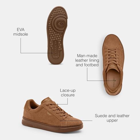 Coach Women's High Line Sneaker in Suede in Saudi Arabia