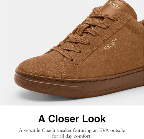 Coach Women's High Line Sneaker in Suede in Saudi Arabia