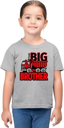 تي شيرت Go All Out Big Brother باللون الأحمر لشاحنة التفريغ للأطفال الصغار in Saudi Arabia