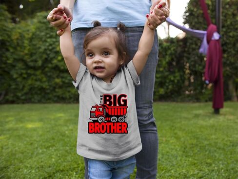 تي شيرت Go All Out Big Brother باللون الأحمر لشاحنة التفريغ للأطفال الصغار in Saudi Arabia