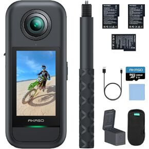AKASO 360 Action Camera Creator Combo with 128GB microSDXC U3 Memory Card Bundle in Kuwait
