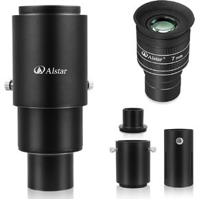 Alstar 1.25" 58 Degree 7mm Telescope Eyepiece - Bundle with - 1.25" Extendable Camera Adapter in Kuwait