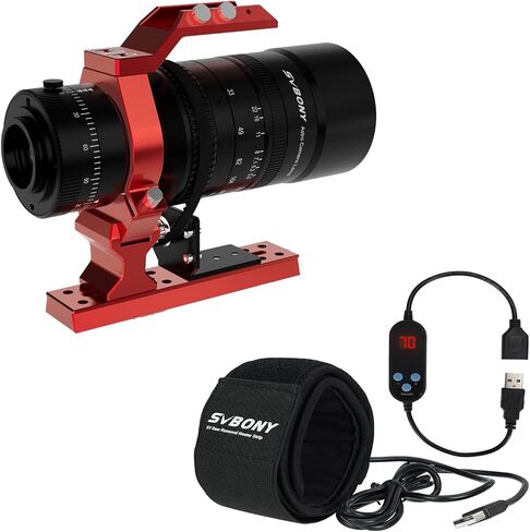 SVBONY SV172 عدسة أكثر دفئًا، حزمة شريط سخان الندى 430 مم مع تلسكوب SV555 APO، تلسكوب تصوير فلكي 54 مم، هيكل Petzval الموضوعي، فتحة متغيرة F4.5 إلى F22 للتصوير الفوتوغرافي للسماء العميقة in Saudi Arabia