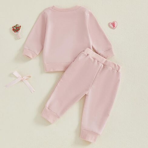 Toddler Baby Girl Sister Matching Outfits Set Big Sister & Lil Sister Sweatshirt and Elastic Drawstring Pants Set in Saudi Arabia