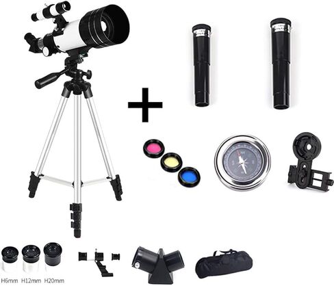 Monoculars Telescope, Travel Telescopes，Astronomical Telescopes 70mm Aperture Refractor Telescopes for Adults Beginners with Portable Bag and Tripod (Color in Saudi Arabia