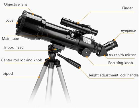 Monoculars Telescope, Astronomical Telescope，Profession Stargazing 100x Telescope Beginners，Adult 70mm Astronomical Refractor Telescopes，with Height Adjustable T in Saudi Arabia