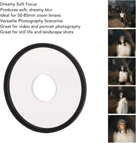 Sanpyl 77mm Center Exposure Lens Filter, Center Spot Hole Exposure Special Effect Filter for 50-85mm Zoom Lenses, with Dreamy Soft Focus in Saudi Arabia