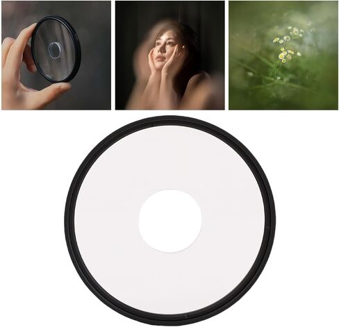 Sanpyl 77mm Center Exposure Lens Filter, Center Spot Hole Exposure Special Effect Filter for 50-85mm Zoom Lenses, with Dreamy Soft Focus in Saudi Arabia